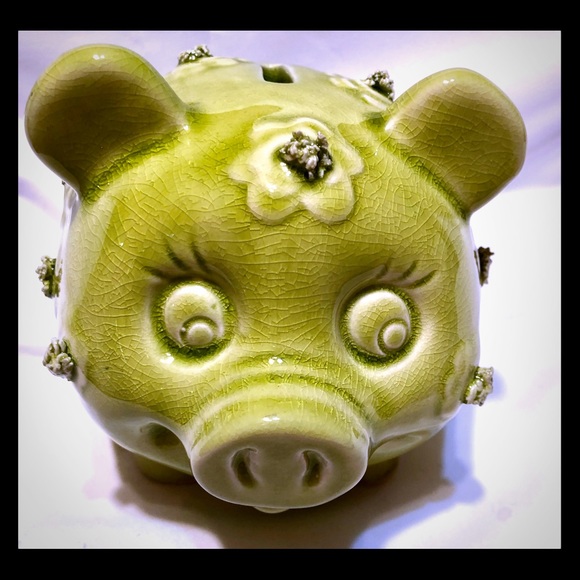 VINTAGE PORCELAIN PIGGY BANK - Picture 1 of 6